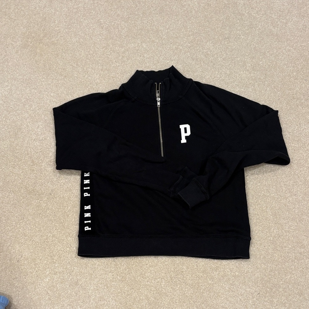Victoria's Secret Black Half-Zip Sweatshirt